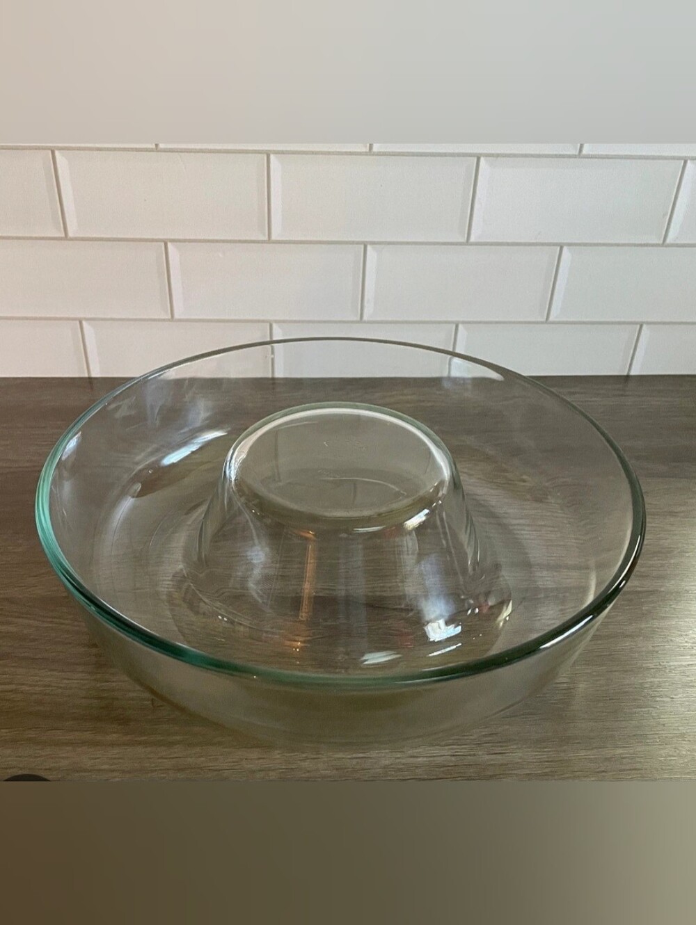 Vintage Pyrex France Glass Clear Glass Ring Jello/Bundt Cake Mold
